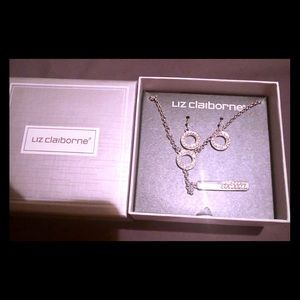 Liz Claiborne earrings & necklace set